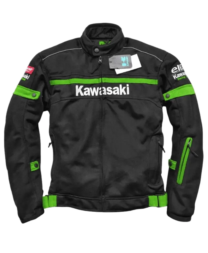 Kawasaki Mesh Black Motorcycle Jacket