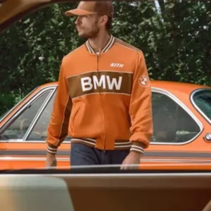 Kith for BMW 2026 Captain Orange Varsity Jacket