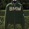 Kith for BMW Green Suede Zip-Up Coaches Jacket