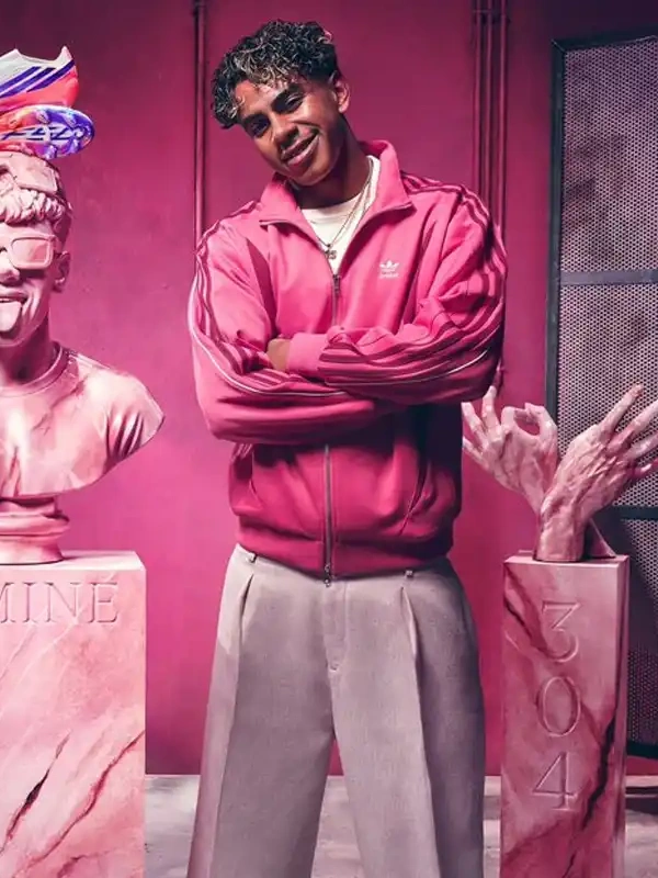 Lamine Yamal Adidas Pink Track Jacket For Sale