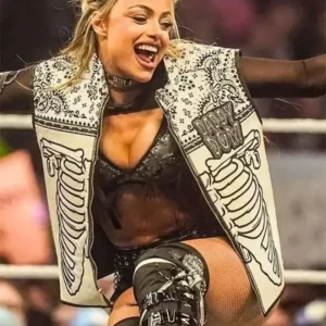 Liv Morgan White Leather Vest
