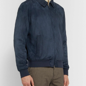 Loro Piana Blue Suede Jacket
