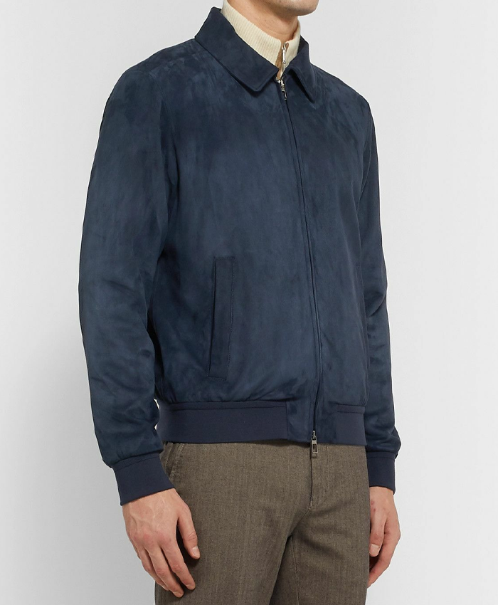 Loro Piana Blue Suede Jacket