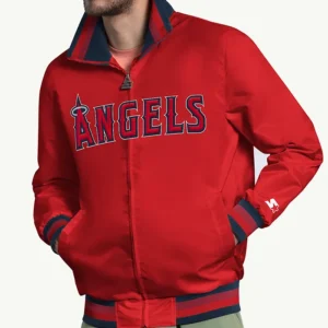 Los Angeles Angels Captain Red Varsity Jacket
