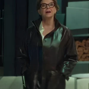 Lucky S01 Annette Bening Brown Leather Coat