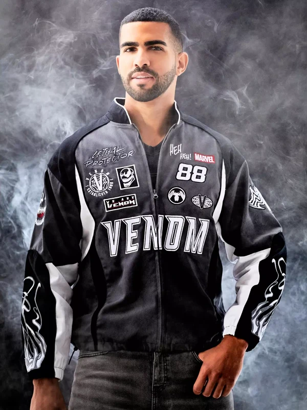 Marvel Venom Moto Biker Jacket