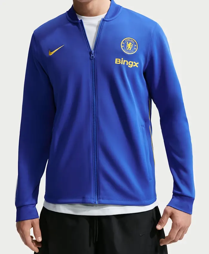 Men’s Chelsea Nike Strike Dri-FIT Blue Track Jacket