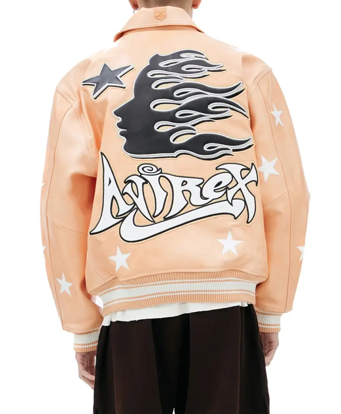 Men’s Hellstar x Avirex Bomber Leather Jacket Buy Now