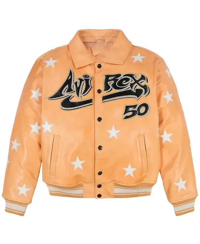 Men’s Hellstar x Avirex Bomber Leather Jacket
