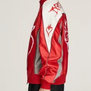 Men’s Y-3 Chito Graphic Leather Biker Jacket Buy Now