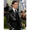 Met Gala Black Leather Jacket