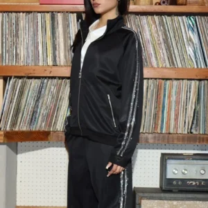 Midnight Gradient Crystal Track Jacket For Sale