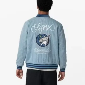 Minnesota Lynx Denim Bomber Jacket For Sale
