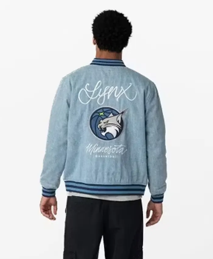 Minnesota Lynx Denim Bomber Jacket For Sale