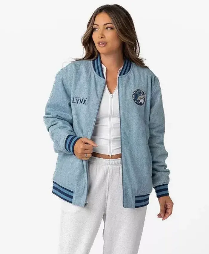Minnesota Lynx Denim Bomber Jacket