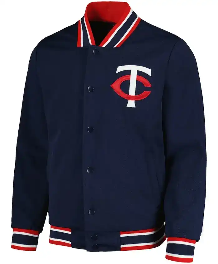 Minnesota Twins Starter Navy Wool Full-Snap Jacket