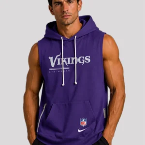 Minnesota Vikings 2026 Sideline Sleeveless Hoodie