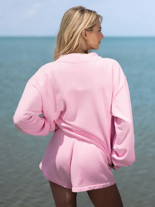 Mossy Oak Mock Neck pink Sweatshirt