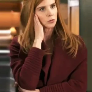 My Life With The Walter Boys S03 Sarah Rafferty Maroon Wrap Coat
