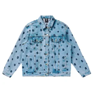 NY Yankees Embroidered Denim Trucker Jacket