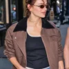 NYC 2026 Joey King Brown Jacket