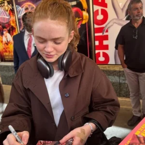 NYC 2026 Sadie Sink Brown Jacket