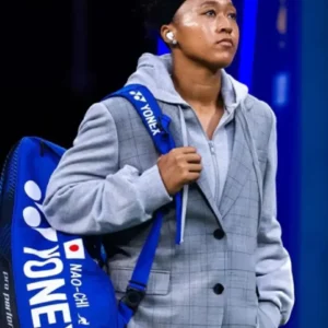 Naomi Osaka US Open 2026 Grey Plaid Hooded Blazer
