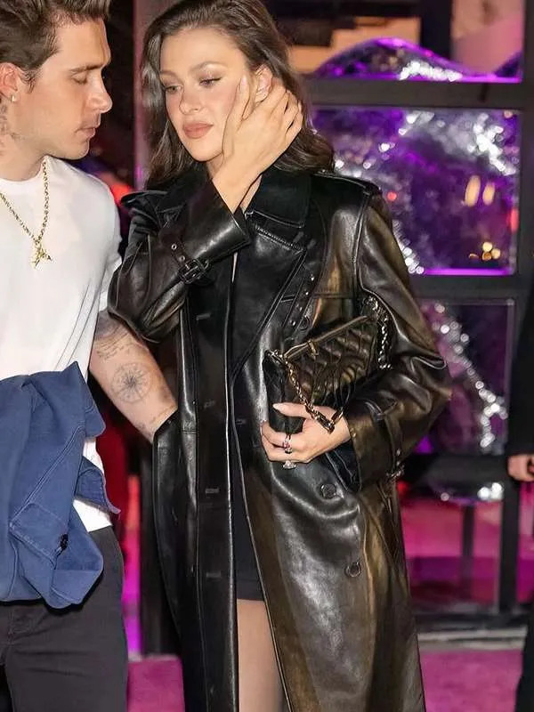 New York Black Leather Coat