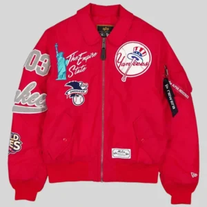 New York Yankees Alpha Industries Red MA-1 Flight Jacket