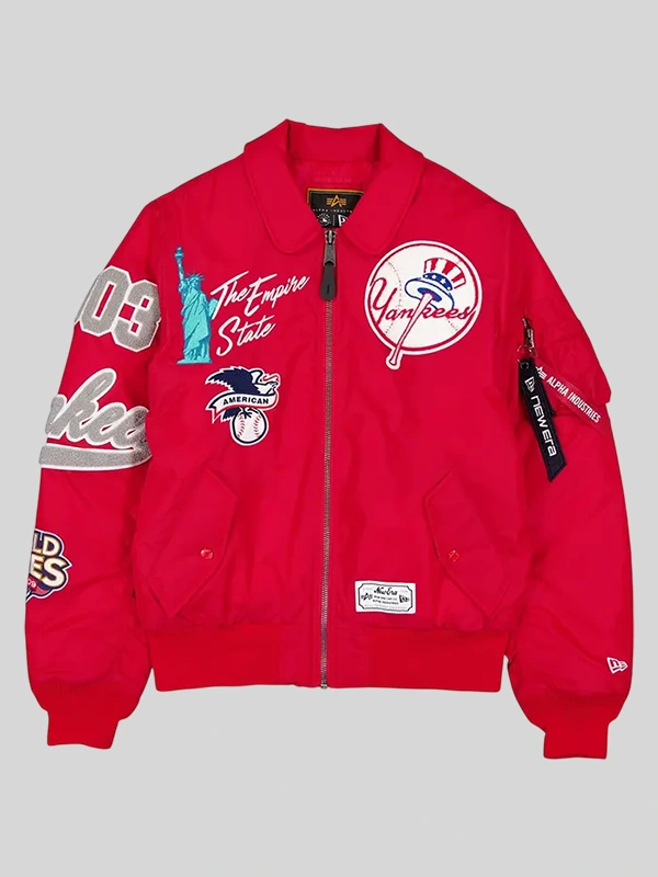New York Yankees Alpha Industries Red MA-1 Flight Jacket