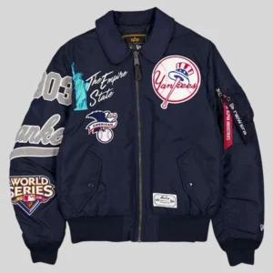 New York Yankees Alpha Industries navy MA-1 Flight Jacket