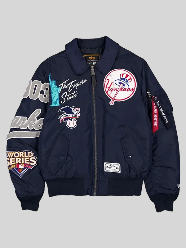 New York Yankees Alpha Industries navy MA-1 Flight Jacket