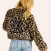 New York Yankees Leopard Fur Jacket by Jill Martin