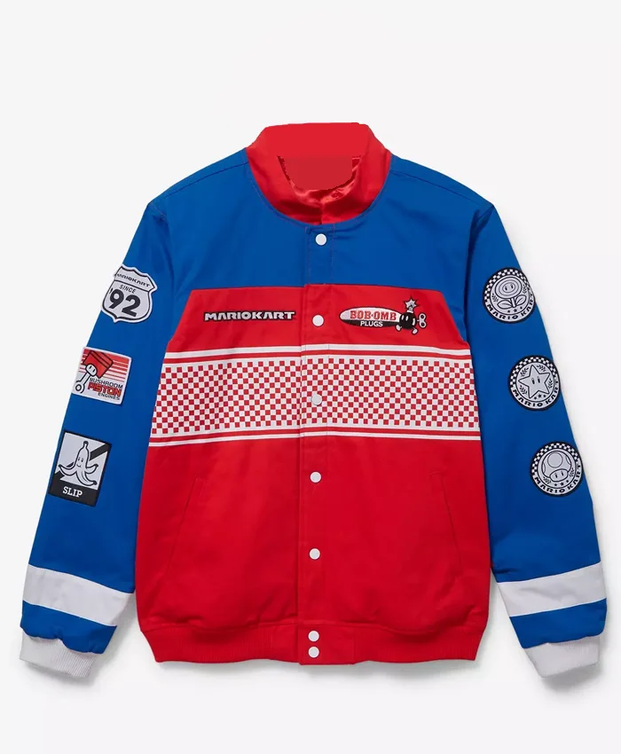 Nintendo Mario Kart Red And Blue Racing Jacket