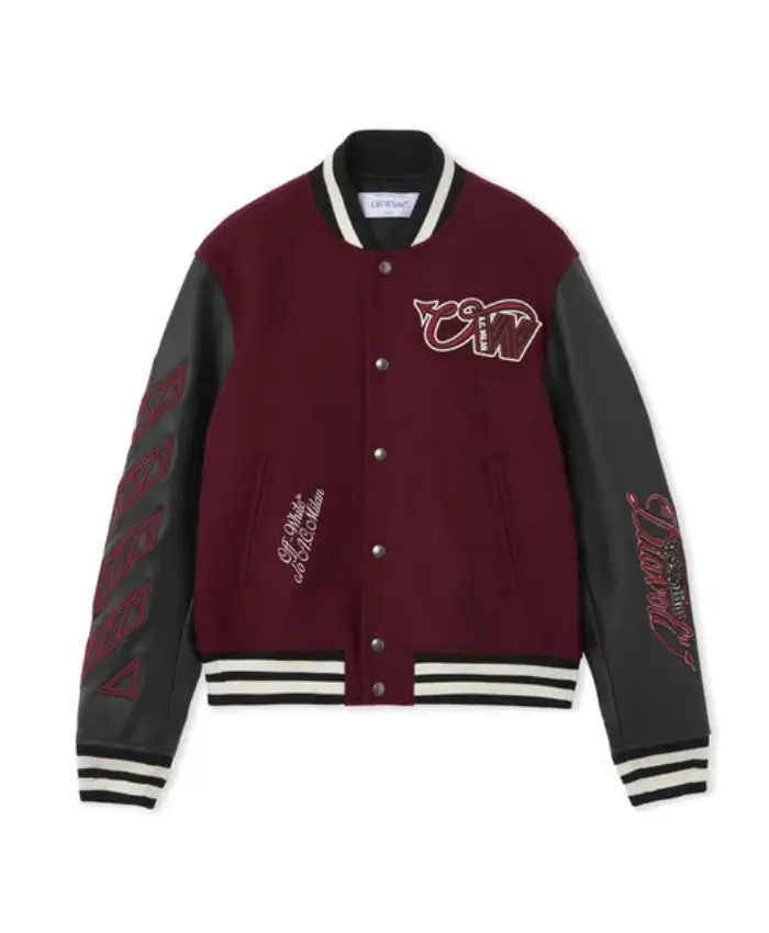 OFF White x AC Milan Varsity Jacket