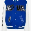 Off-White Royal logo-appliqué varsity jacket