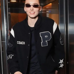 Paige Bueckers Custom Coach Black Varsity Jacket