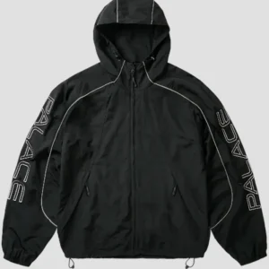 Palace Piped Hooded Black Shell Jacket