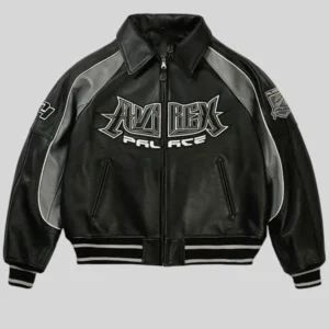 Palace x Avirex Black Leather Jacket
