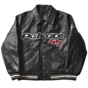 Palace x Avirex London Black Leather Jacket