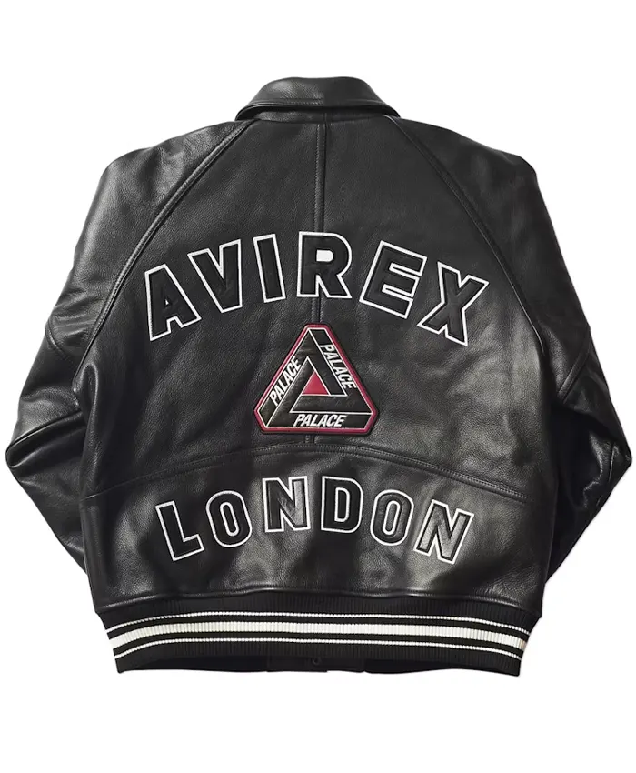 Palace x Avirex London Black Leather Jacket Shop Now
