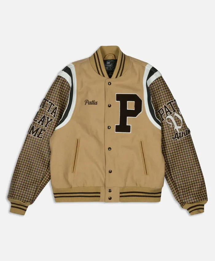 Patta Athletic Houndstooth Varsity Jacket