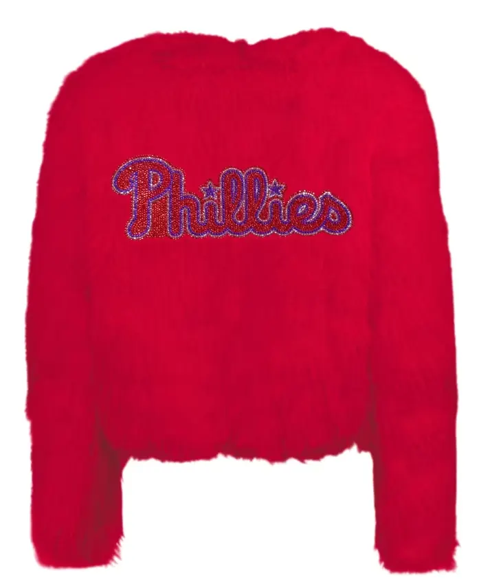 Philadelphia Phillies by Jill Martin Red Fur Jacket