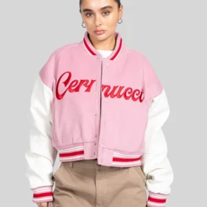 Pink Letterman Jacket