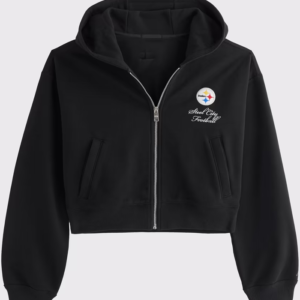 Pittsburgh Steelers Abercrombie & Fitch Black Full-Zip Hooded Jacket