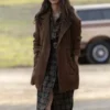 Poorna Jagannathan Brown Coat