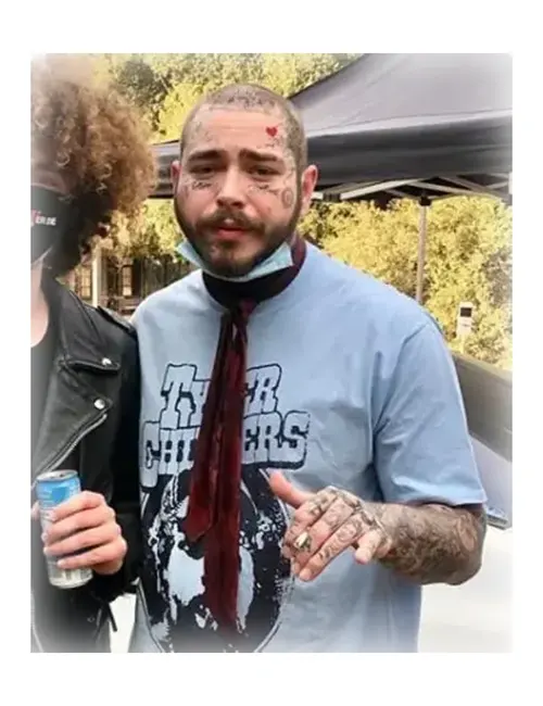 Post Malone Tyler Childers Light Blue Shirt