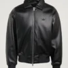 Premium Essentials Pleather Bomber Jacket