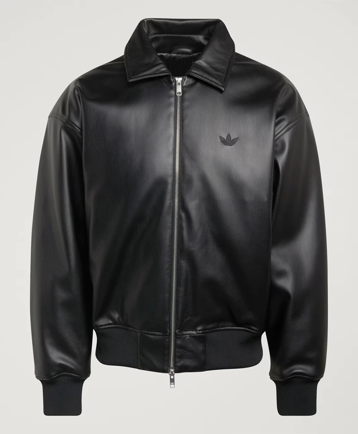 Premium Essentials Pleather Bomber Jacket