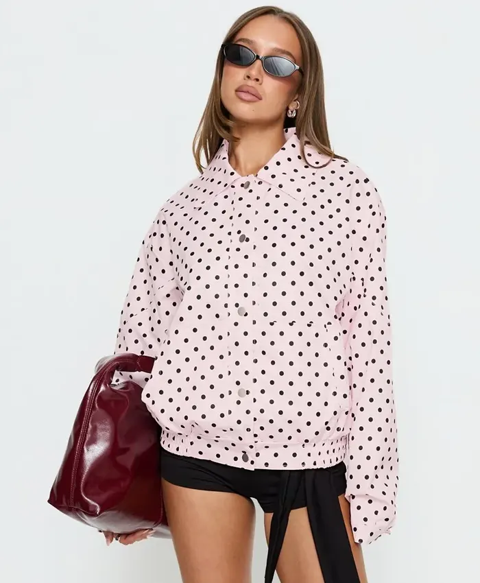 Princess Polly Pink Polka Dot Jacket